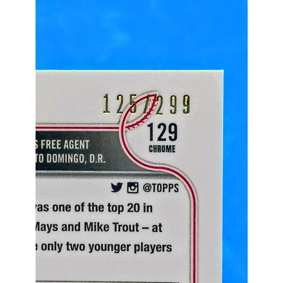 Juan Soto #129 Topps Chrome Purple Speckled Foil SP 125/299 Washingtin Nationals - Picture 5 of 5